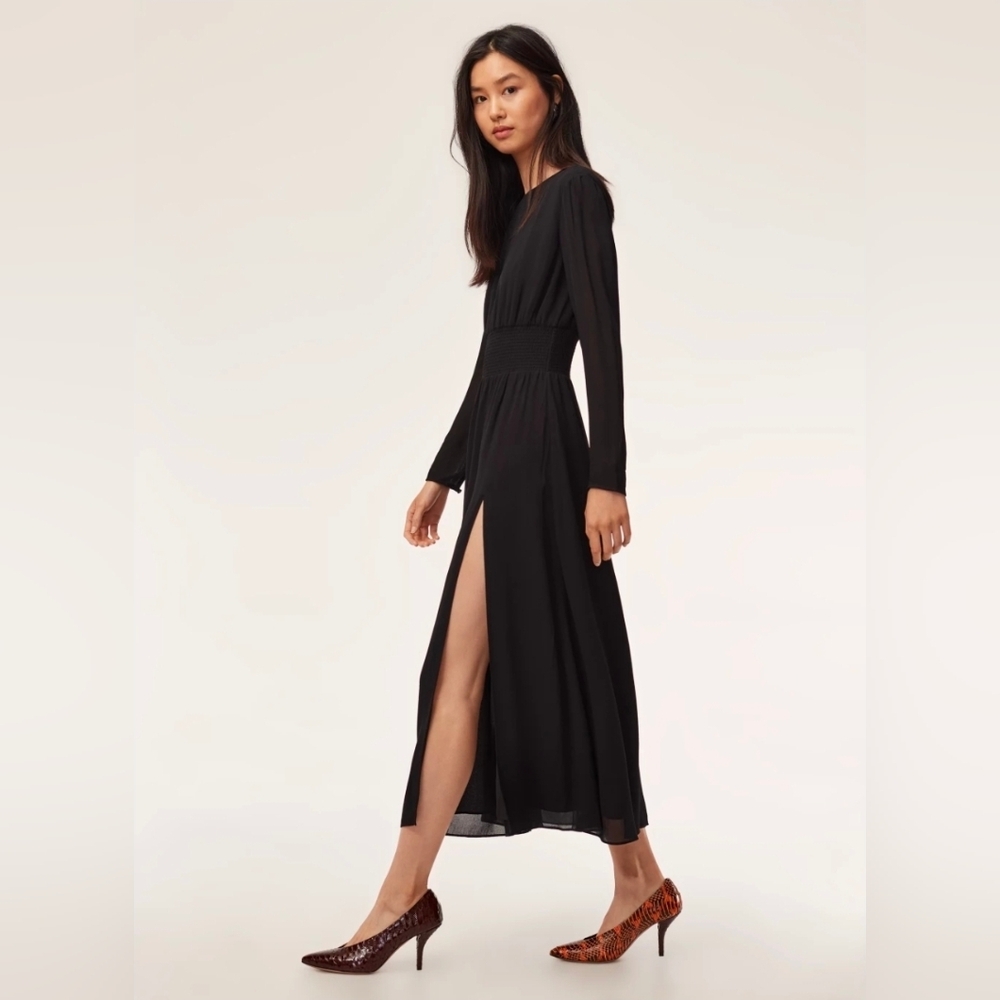 Wilfred Tilda Elegant Black Long Sleeve Dress Size XS - Picture 2 of 6